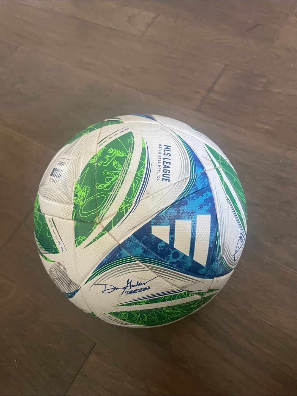 Adidas MLS League Match Soccer Ball - White, Blue & Green